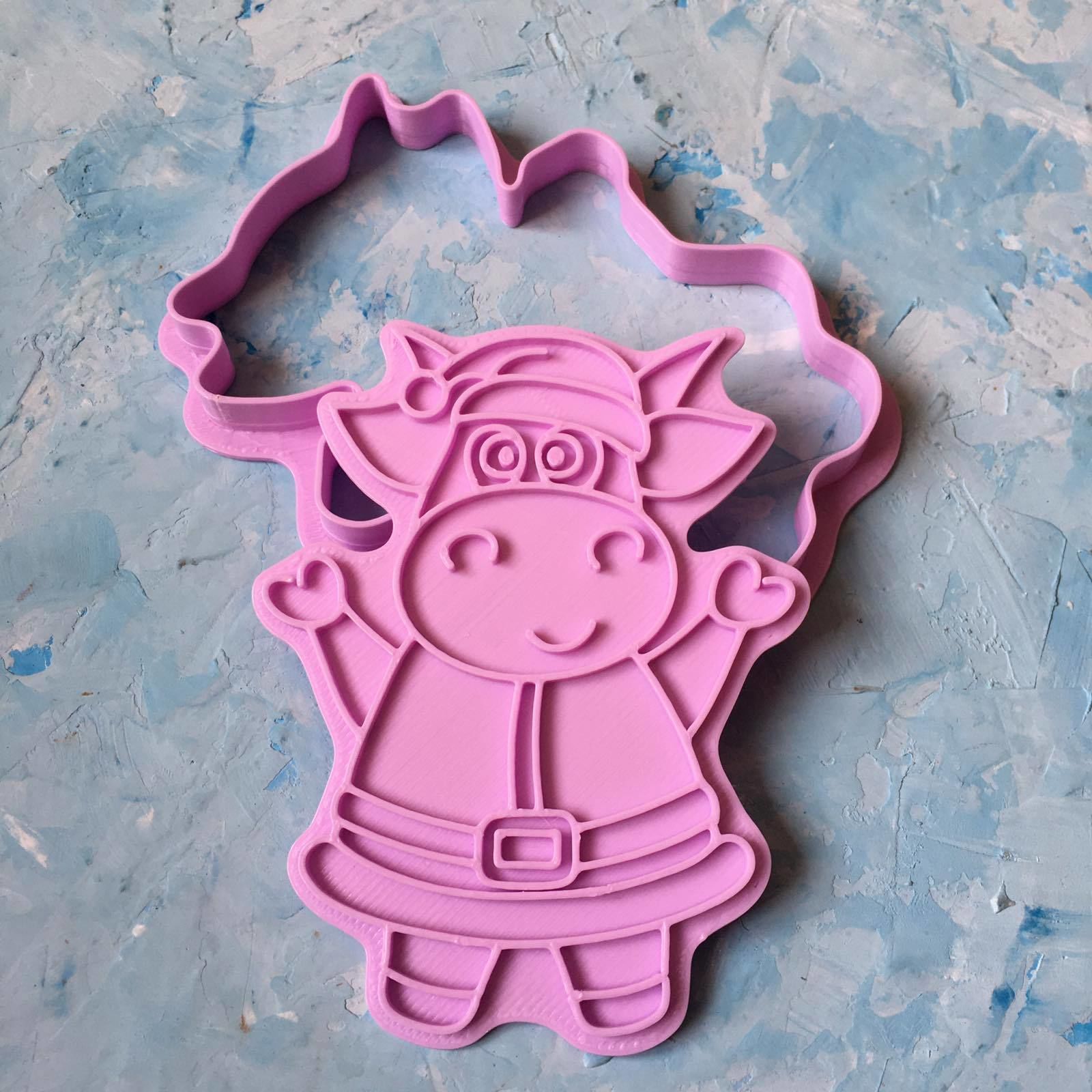 Cookie Cutter New Year 2021  Bull 3D print model_3