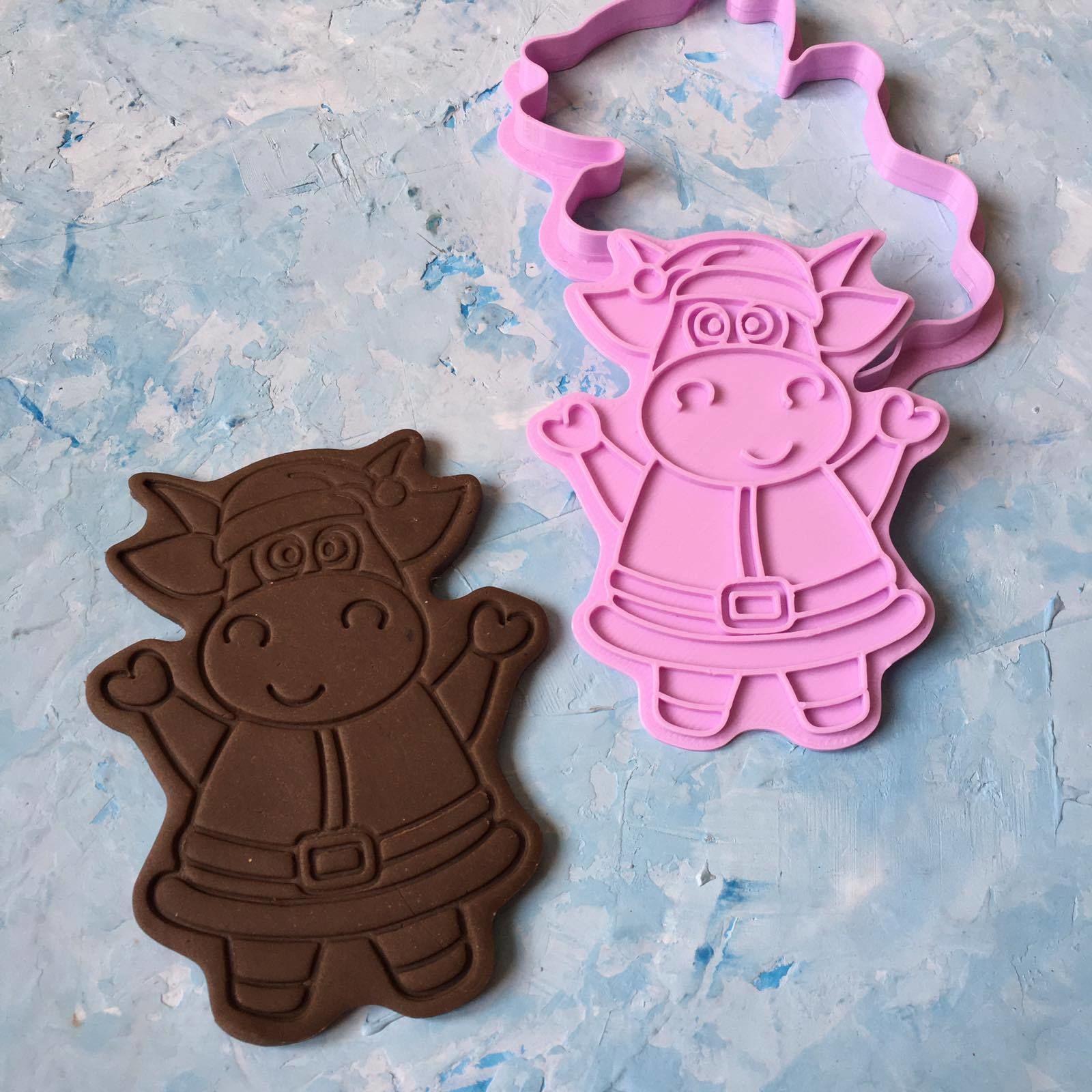 Cookie Cutter New Year 2021  Bull 3D print model_1