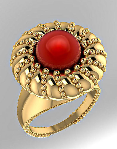 Ring boutique Pearl Bloom 3D print model