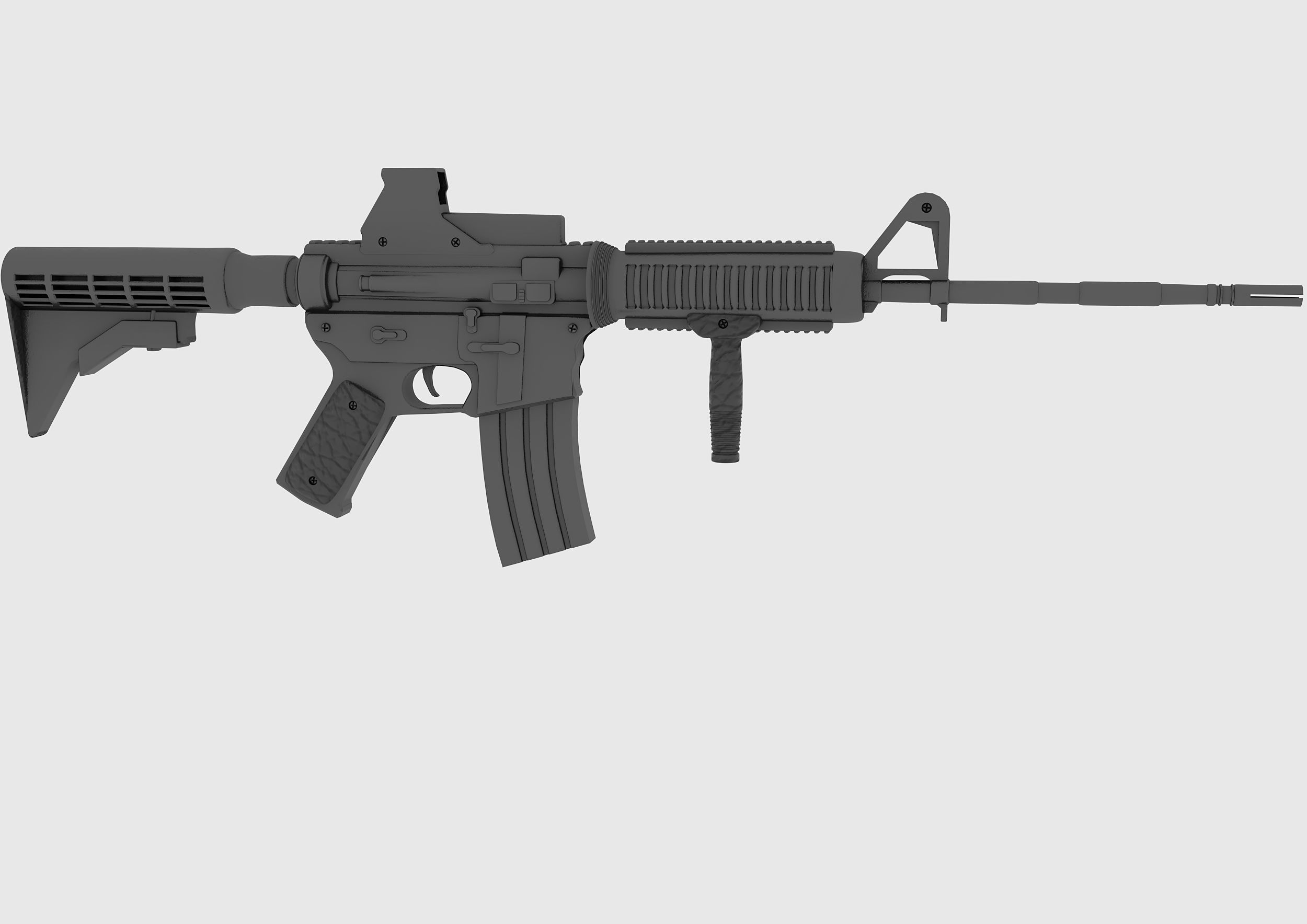 weapon m16 3D model_1