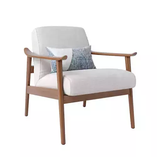 Mid-Century Show Wood Chair 3D model