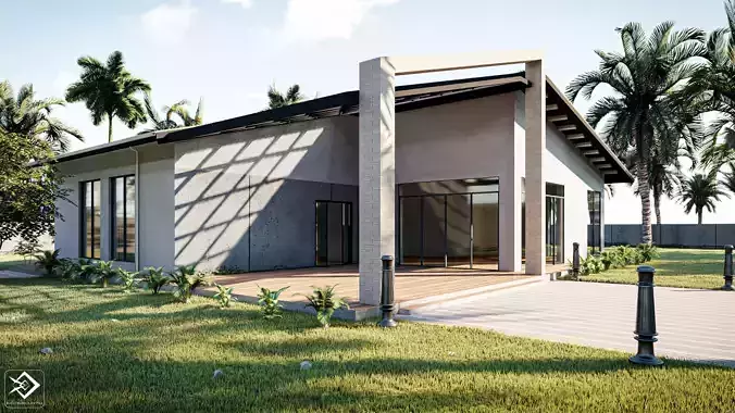Small house Low-poly 3D model