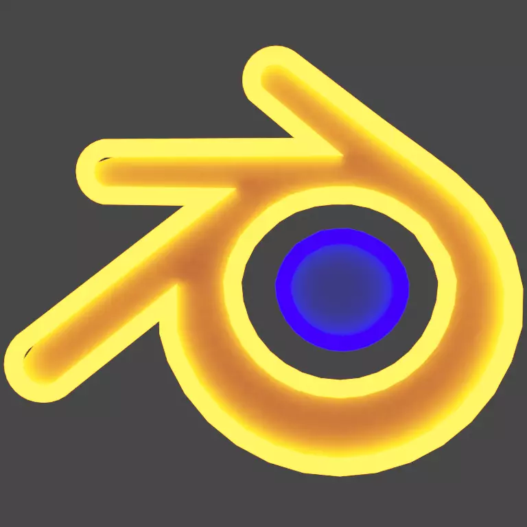 Blender Logo to replace old one Free 3D model