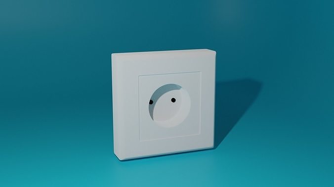 Power socket Low-poly 3D model