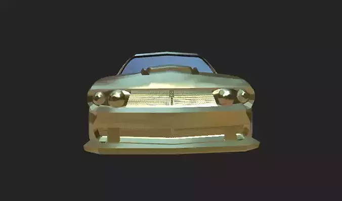 Challenger SRT Hellcat Car Model Realistically Textured