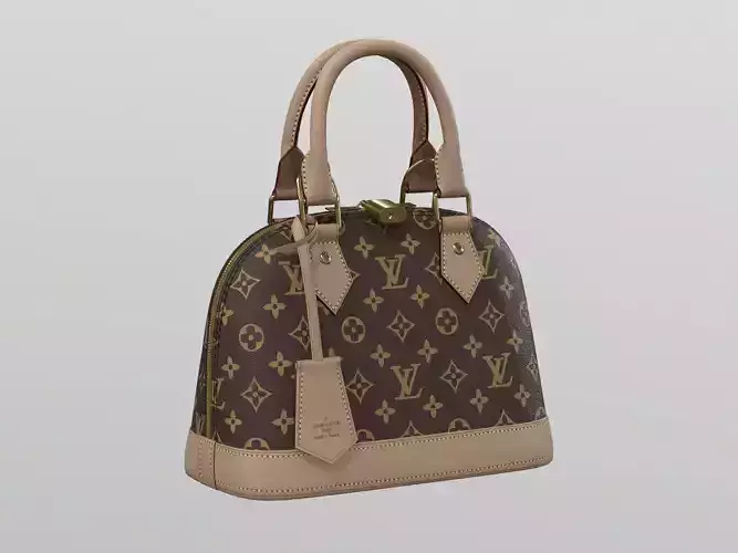 Louis Vuitton Alma BB Bag Monogram Beige Low-poly 3D model