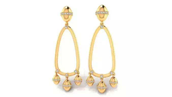 Tazzarine Diamond Earring Model 4