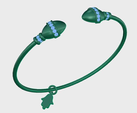 Tazzarine Diamond Bracelet Model 1 3D print model_4