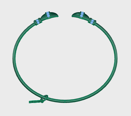 Tazzarine Diamond Bracelet Model 1 3D print model_8