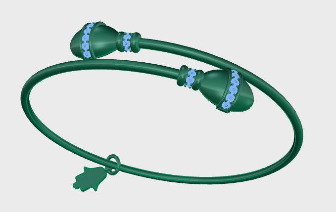 Tazzarine Diamond Bracelet Model 2 3D print model_5