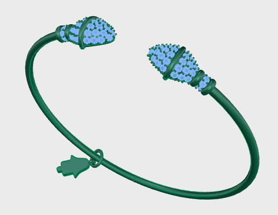 Tazzarine Diamond Bracelet Model 3 3D print model_5