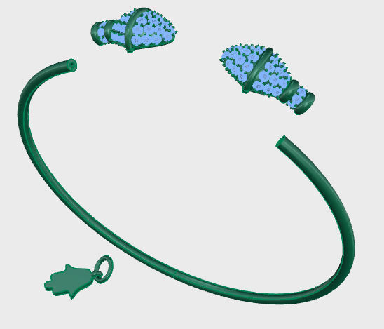 Tazzarine Diamond Bracelet Model 3 3D print model_9