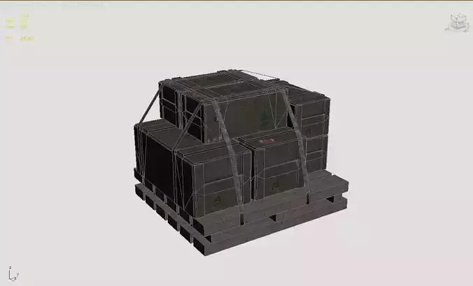 Military crate Low-poly 3D model