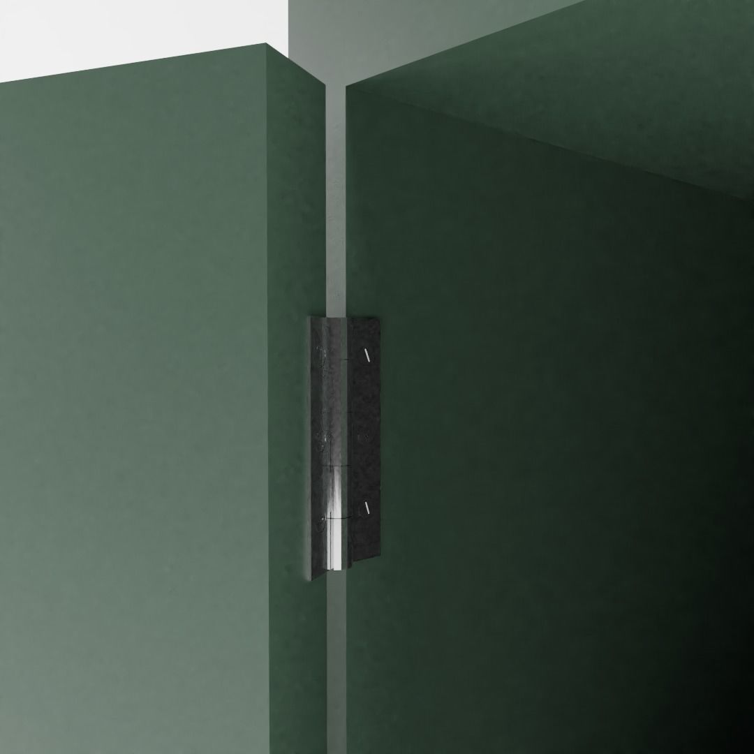 Small Green Cottage Kitchen Cabinet 3D model_4
