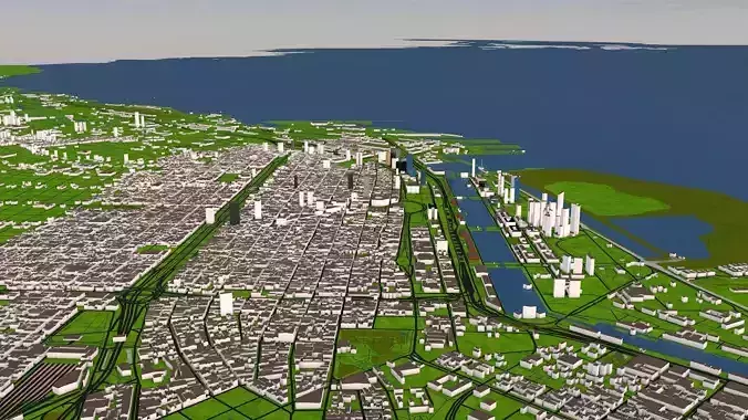 Buenos Aires City of Argentina 3d model 2020 July data
