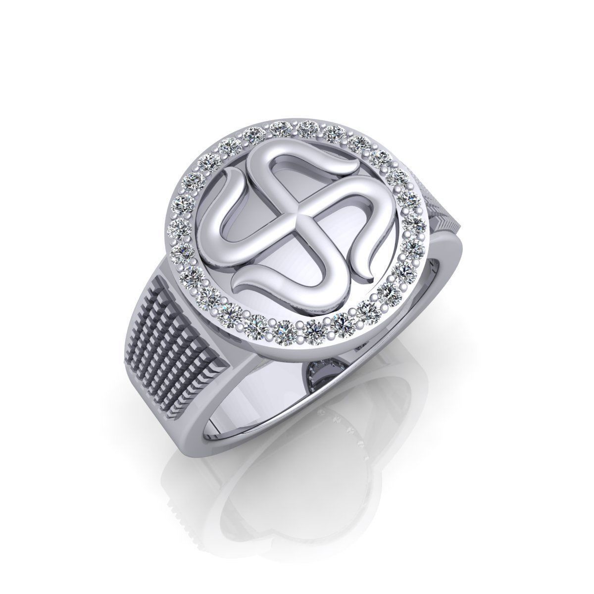 Fancy Mens Ring 3D print model_4