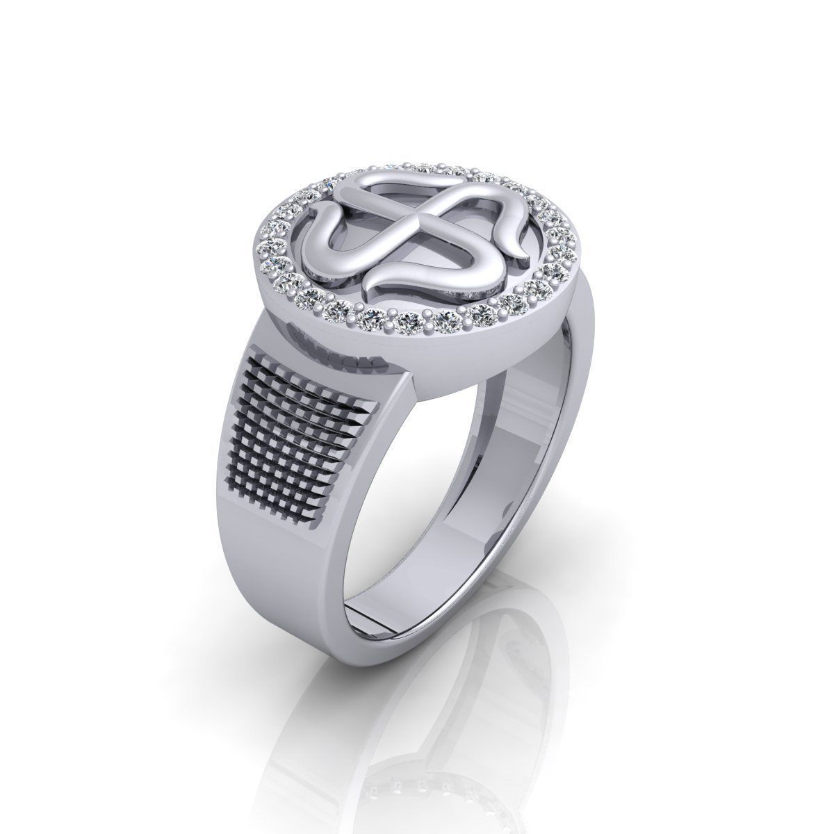 Fancy Mens Ring 3D print model_2