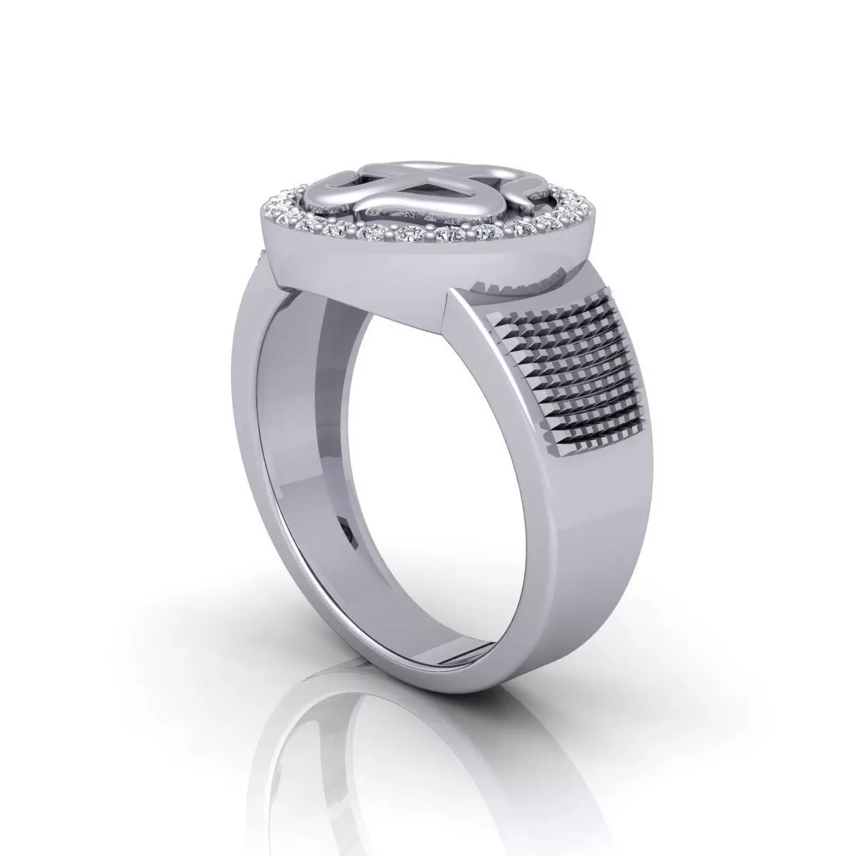 Fancy Mens Ring 3D print model_0
