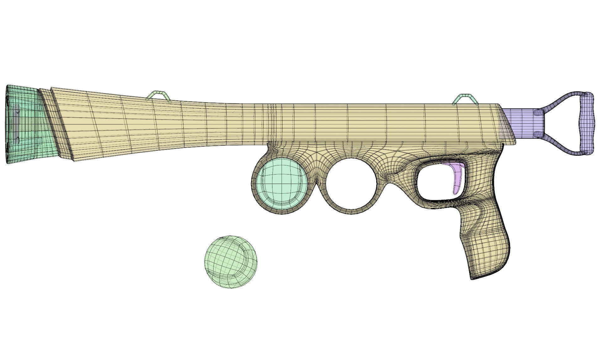 Dog ball launcher 3D model_12