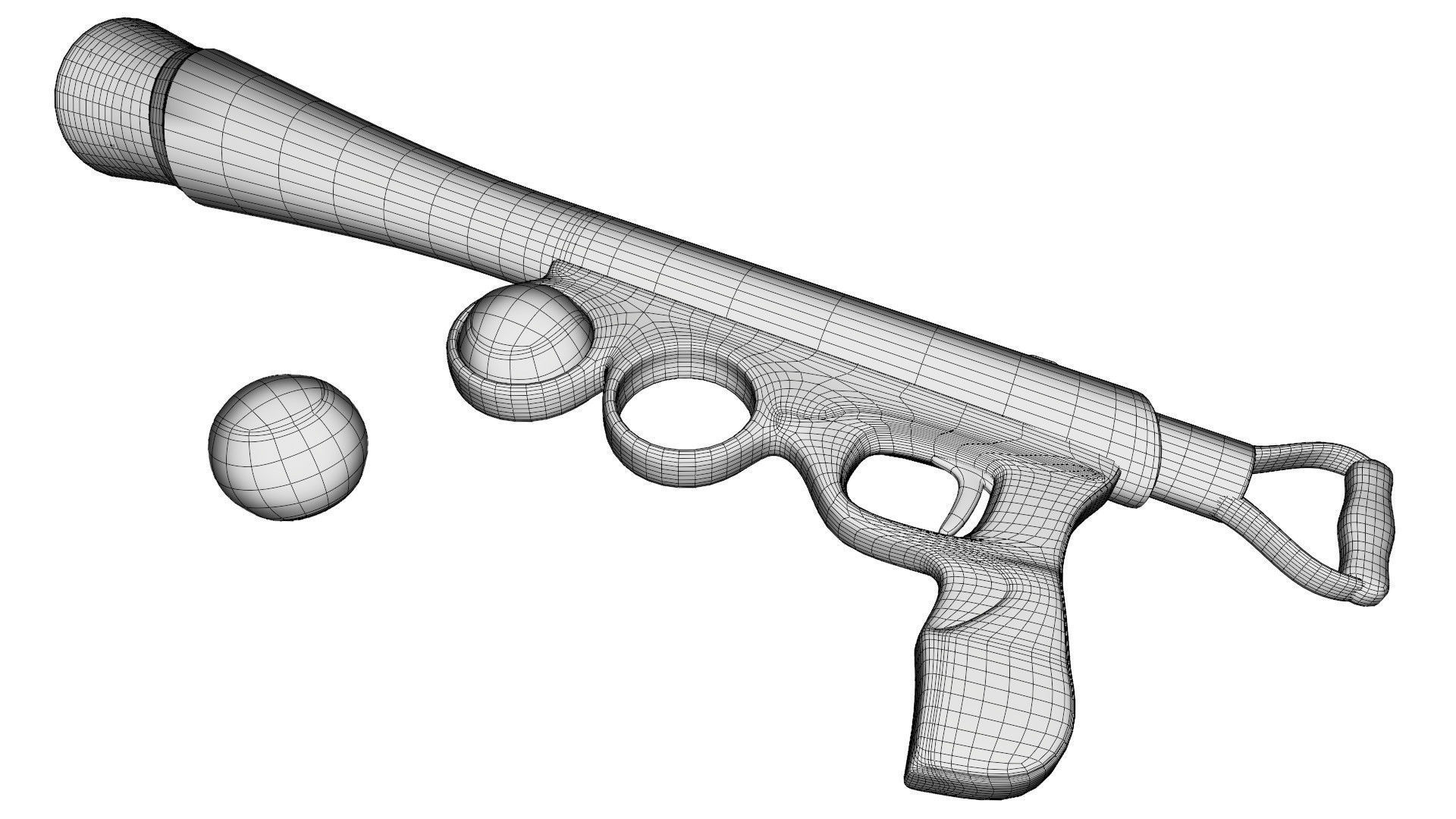 Dog ball launcher 3D model_8