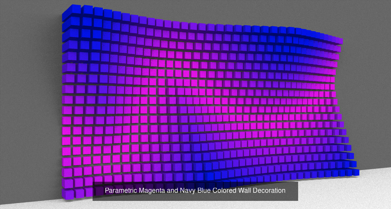 Parametric Colored Wall Decorations 3D Model Collection_3