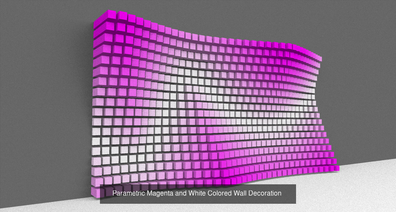 Parametric Colored Wall Decorations 3D Model Collection_5
