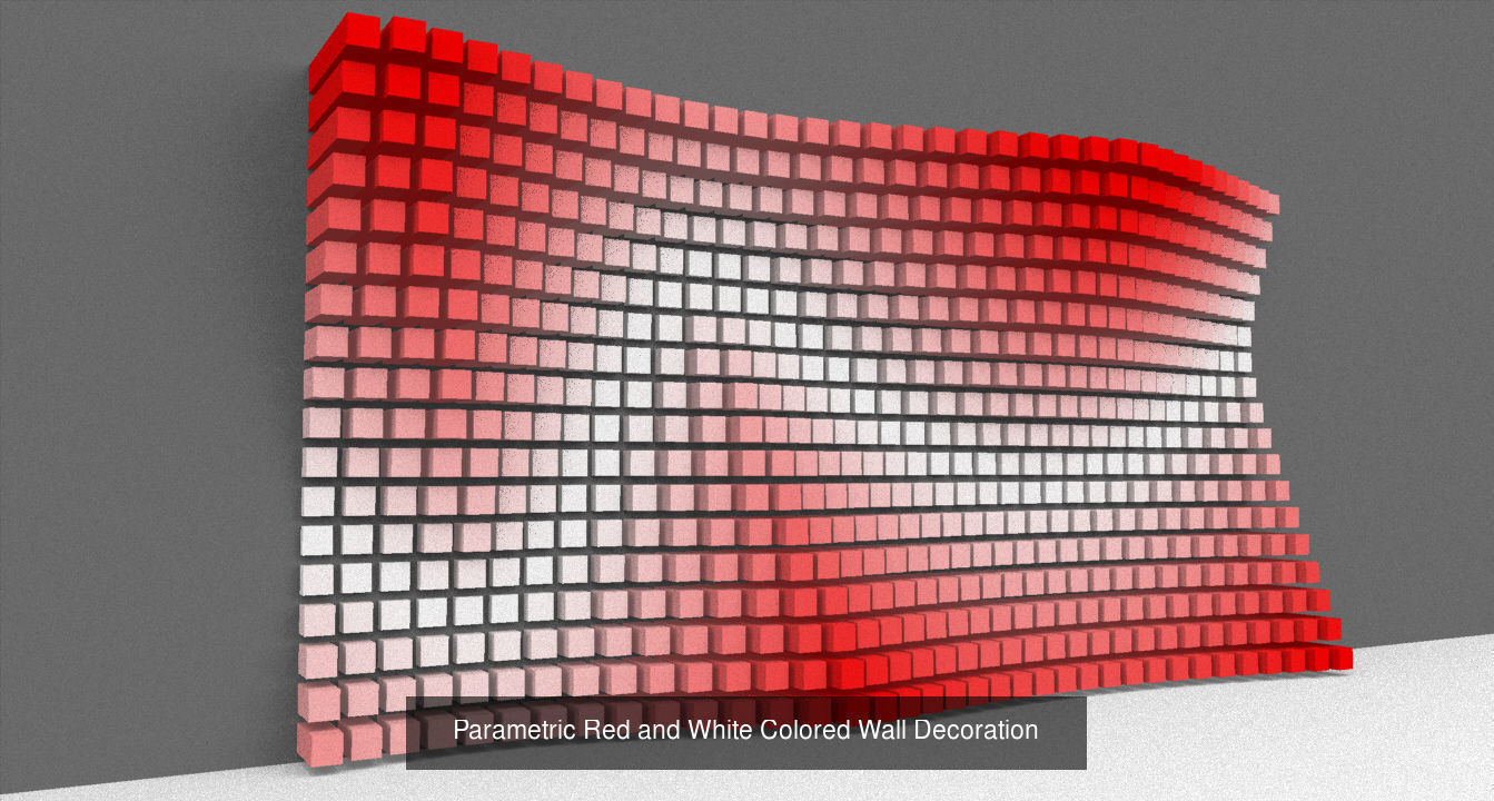 Parametric Colored Wall Decorations 3D Model Collection_2