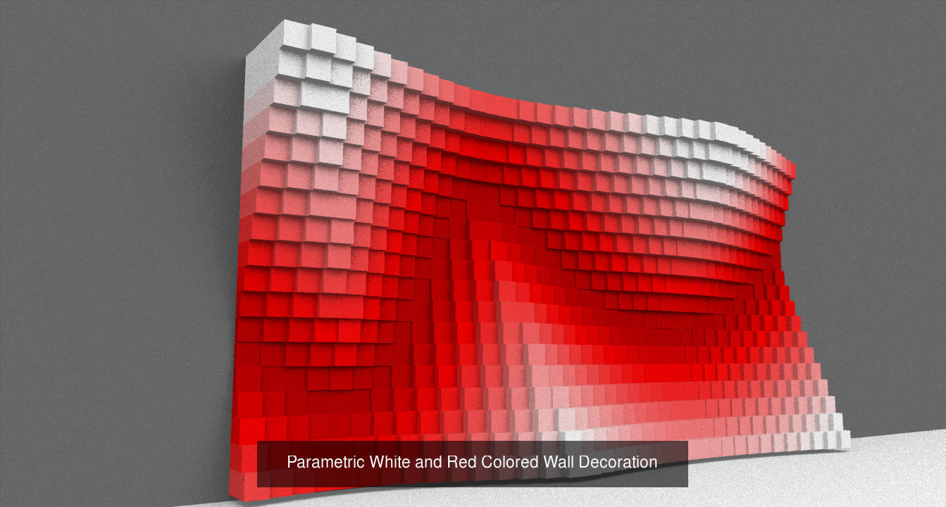 Parametric Colored Wall Decorations 3D Model Collection_4
