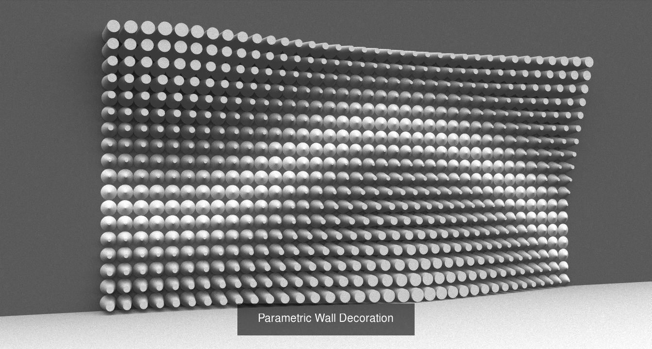 Parametric Colored Wall Decorations 3D Model Collection_1