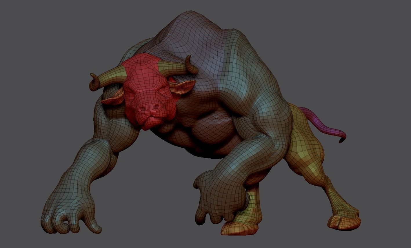 Minotaur statue of bull Free 3D model_11