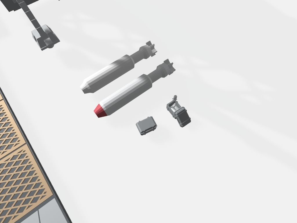 -MHB02F- Mecha Hangar Bay Base and Wall SET 02 Fixture 3D print model_8