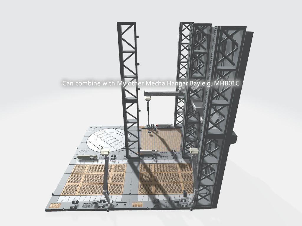 -MHB02C- Mecha Hangar Bay 02 Customizable 3D print model_19