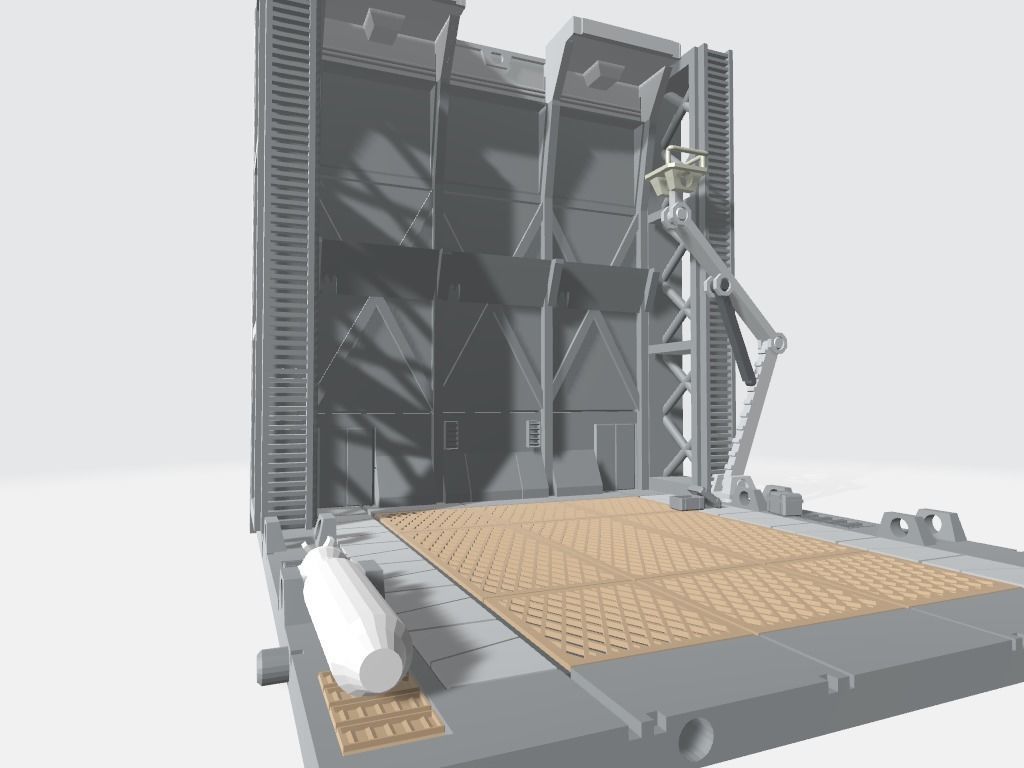 -MHB02C- Mecha Hangar Bay 02 Customizable 3D print model_11