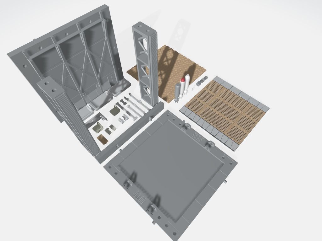 -MHB02C- Mecha Hangar Bay 02 Customizable 3D print model_3
