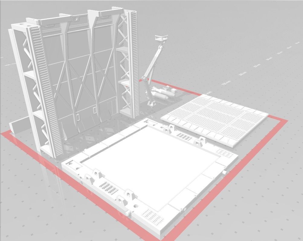 -MHB02C- Mecha Hangar Bay 02 Customizable 3D print model_7