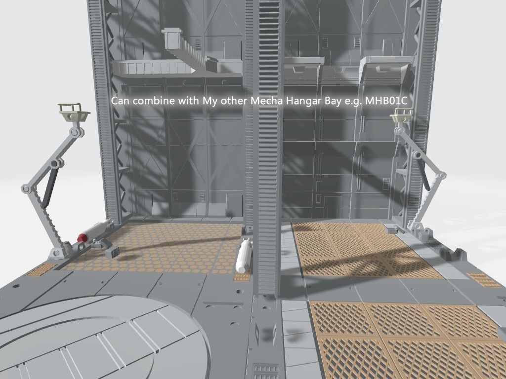 -MHB02C- Mecha Hangar Bay 02 Customizable 3D print model_18