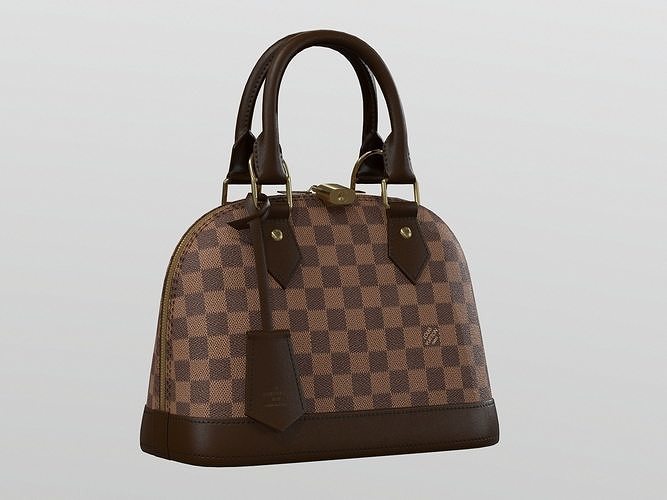 Louis Vuitton Alma BB Bag Damier Ebene Canvas Low-poly 3D model