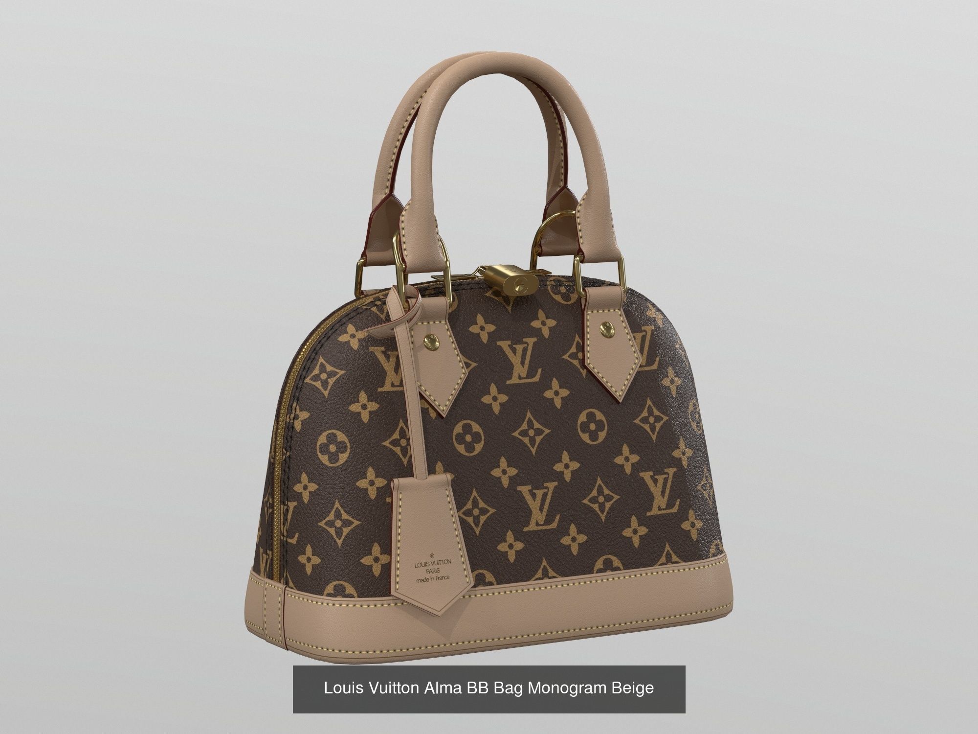 Louis Vuitton Alma BB Bag  3D Model Collection_2