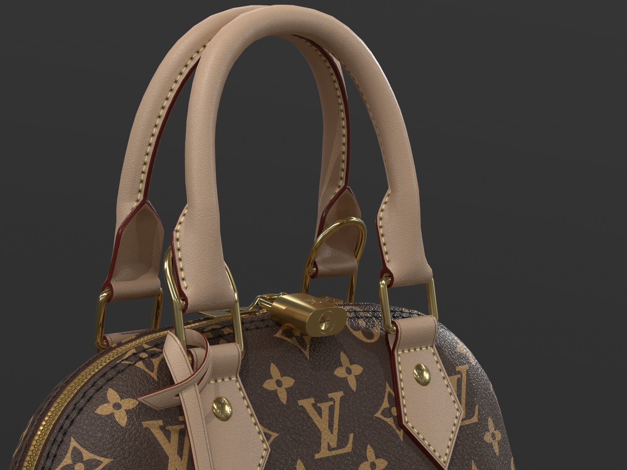 Louis Vuitton Alma BB Bag  3D Model Collection_4