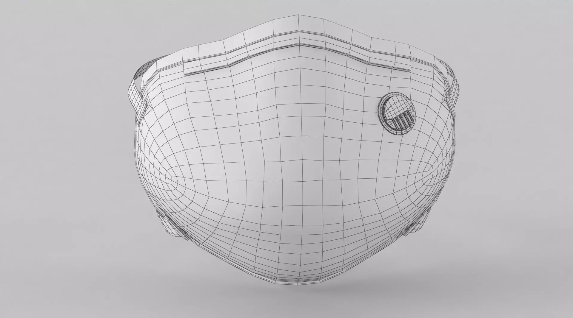 N95 Mask Low-poly 3D model_0
