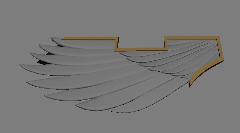 Wings for converting primaris outriders to Ravenwing Free 3D print model_3
