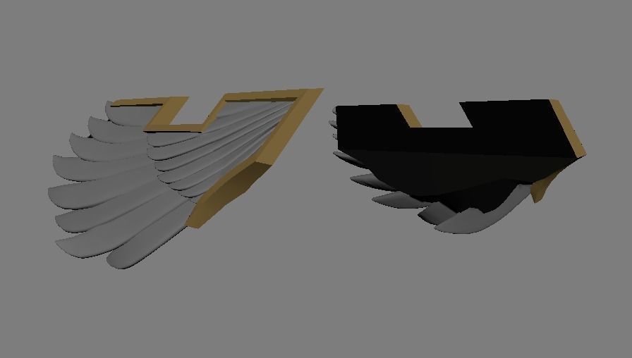 Wings for converting primaris outriders to Ravenwing Free 3D print model_2