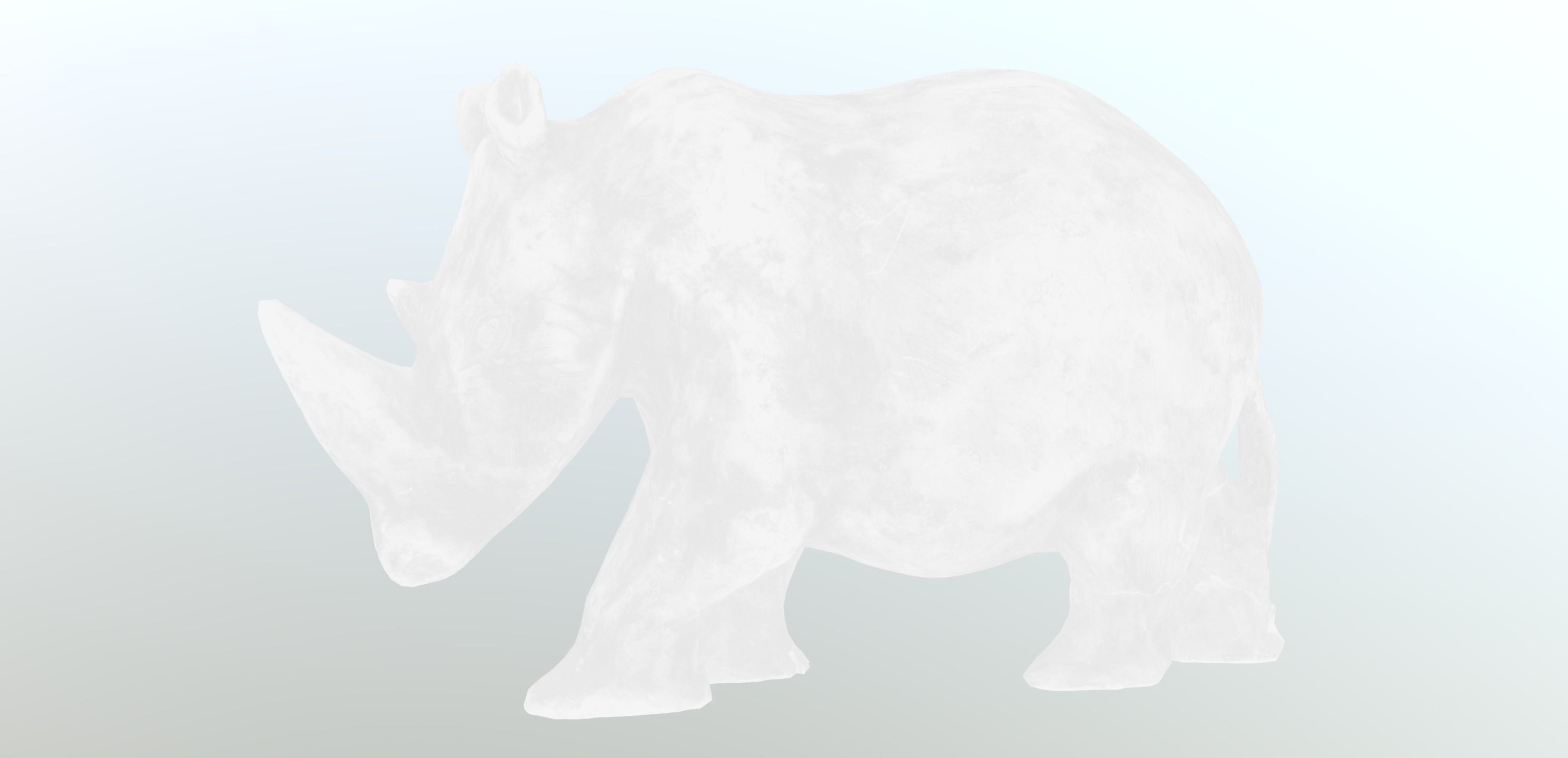 Hippo Stone Figure Low-poly 3D model_6