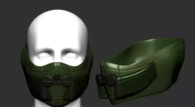 gas mask  sculpt ver4 3d printable 3D model