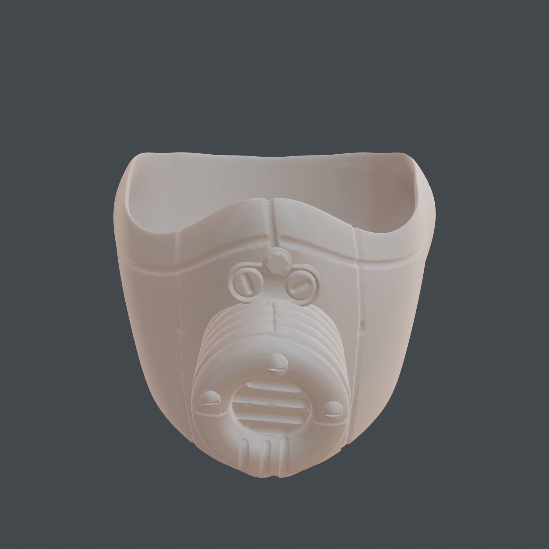 gas mask  sculpt 3d printable  3D model_7