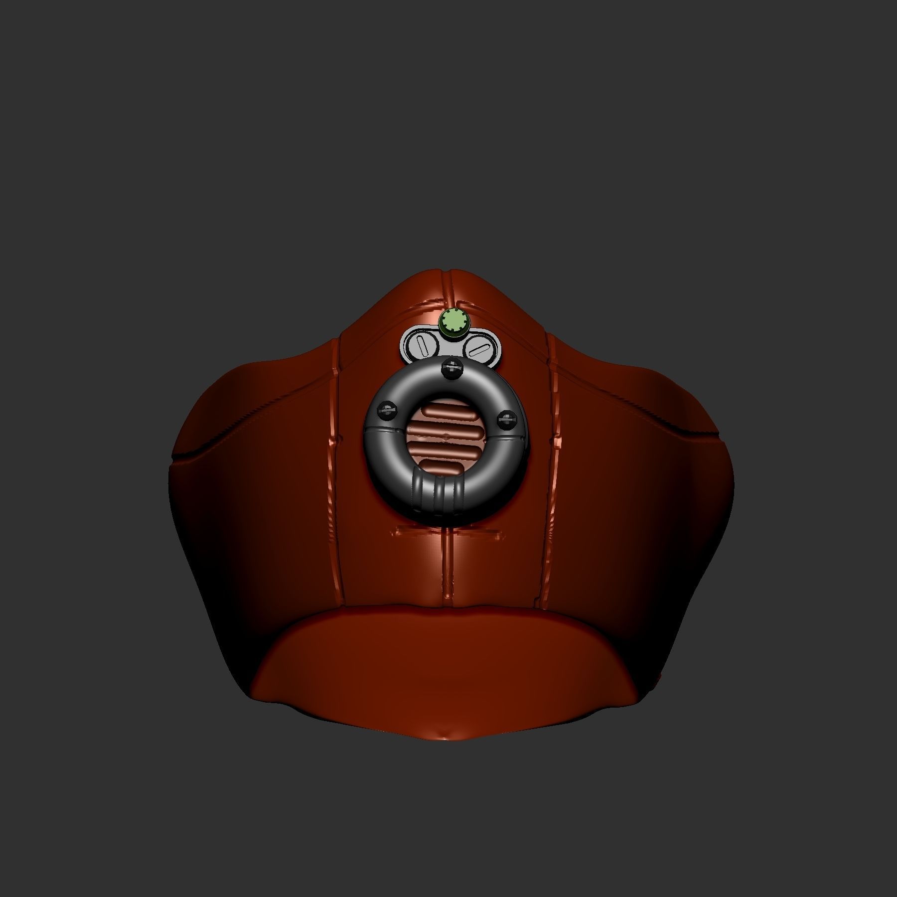 gas mask  sculpt 3d printable  3D model_5