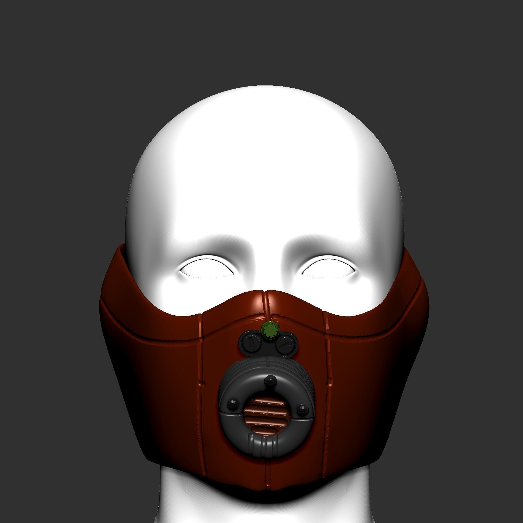 gas mask  sculpt 3d printable  3D model_1