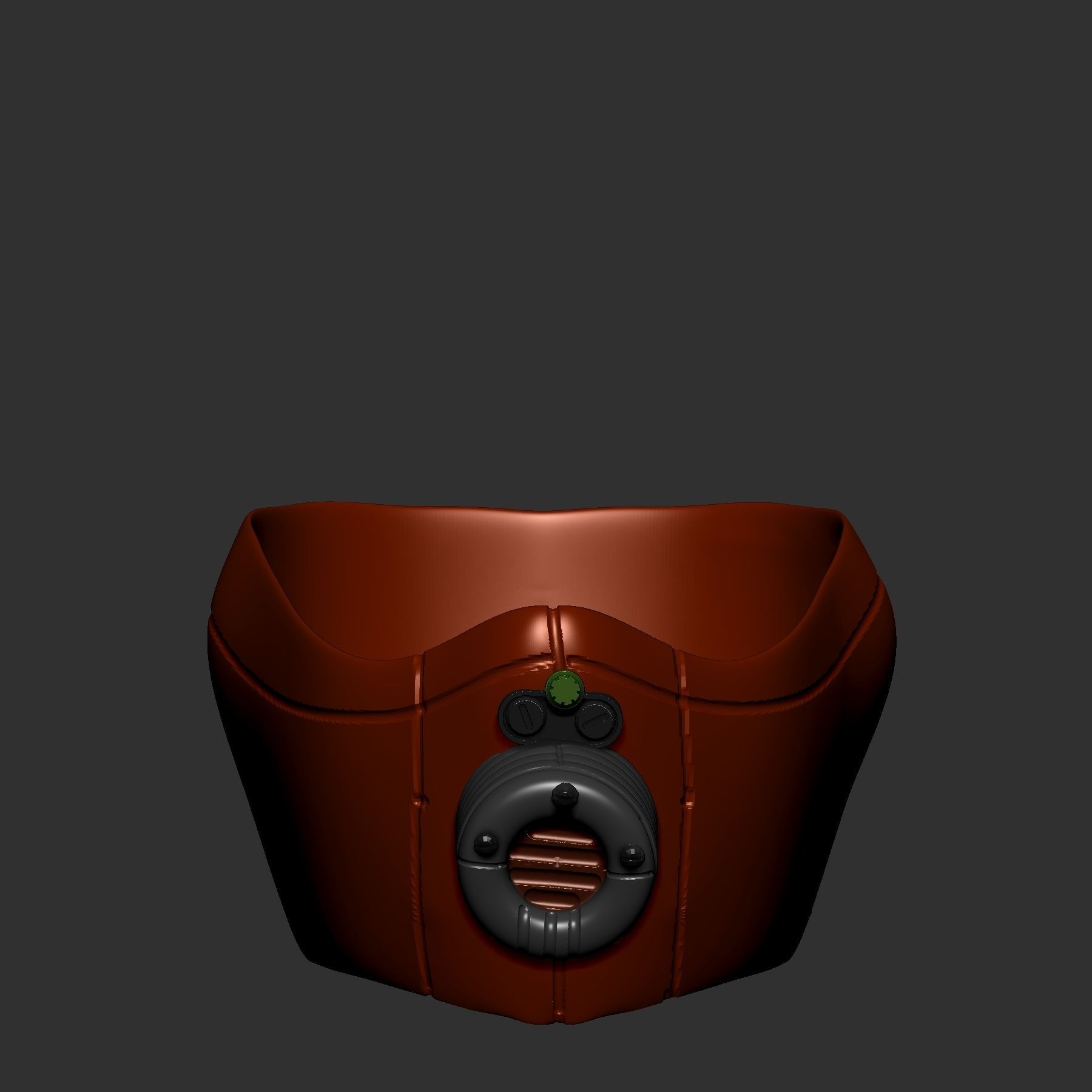 gas mask  sculpt 3d printable  3D model_2