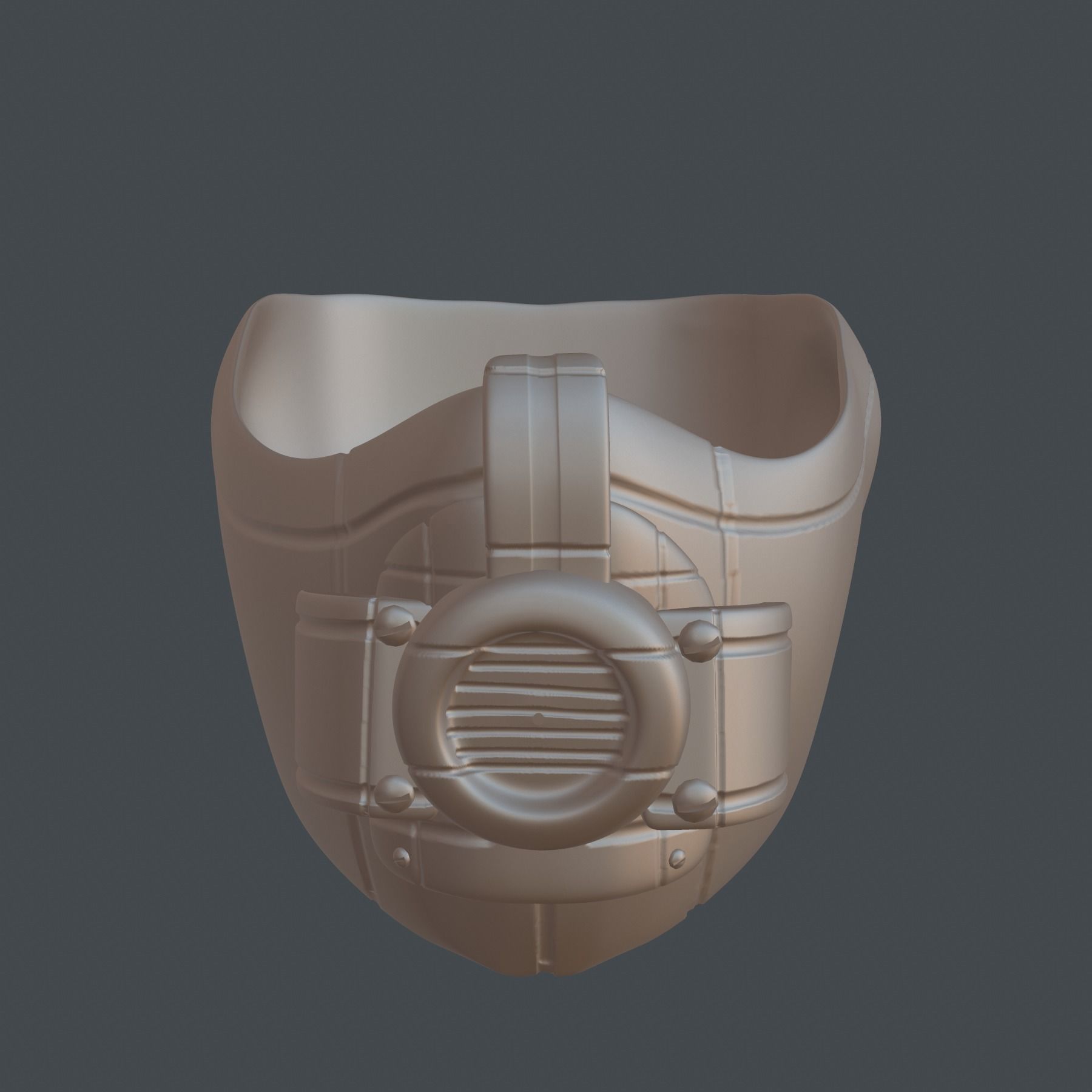 gas mask helmet scifi ver 3 sculpt 3d printable  3D model_6