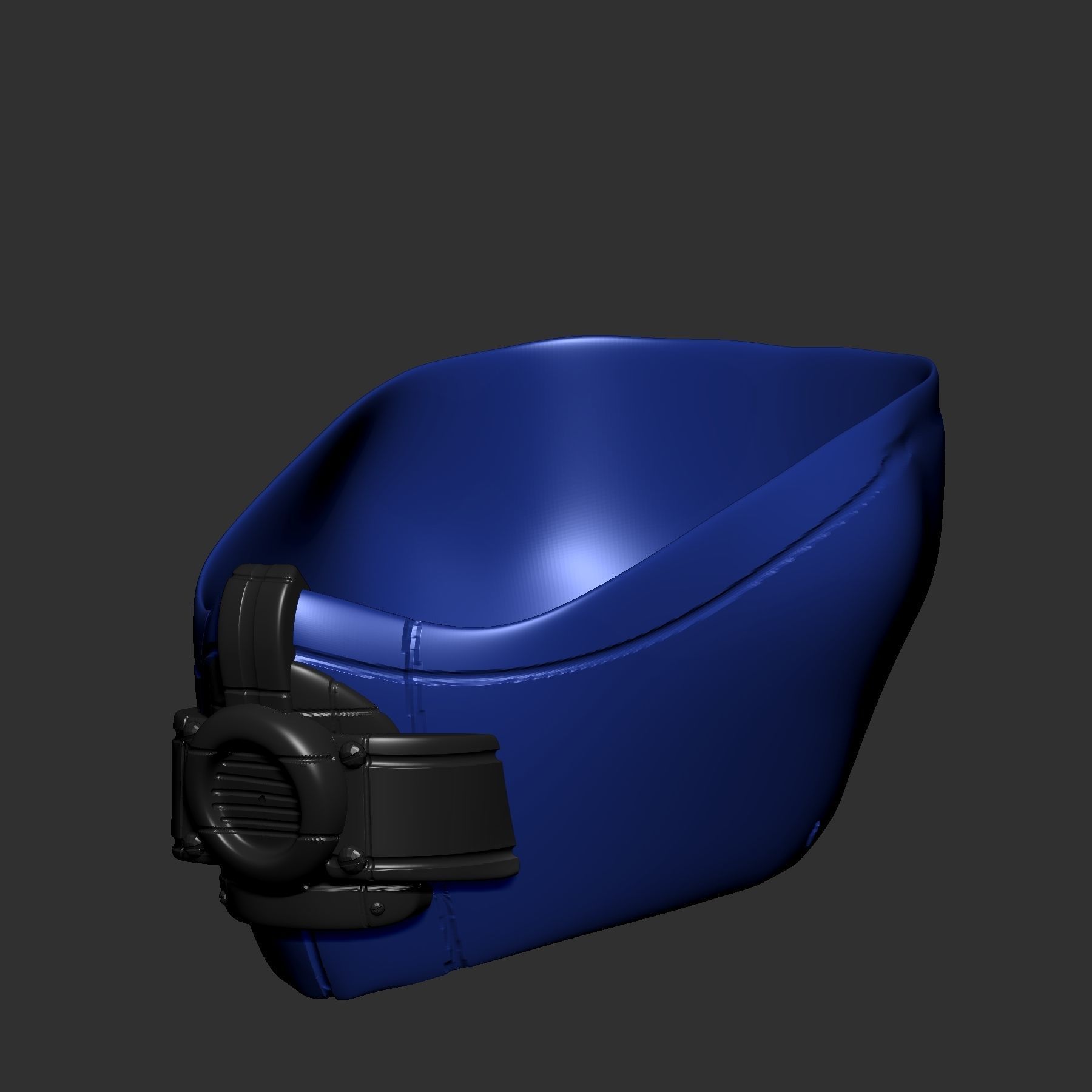 gas mask helmet scifi ver 3 sculpt 3d printable  3D model_3